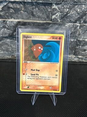 Pokémon Diglett Non-Holo 50/100 from Vintage EX Crystal Guardians Set (2006)